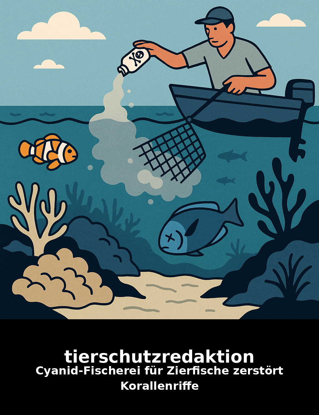 Cyanid-Fischerei für Zierfische zerstört Korallenriffe
