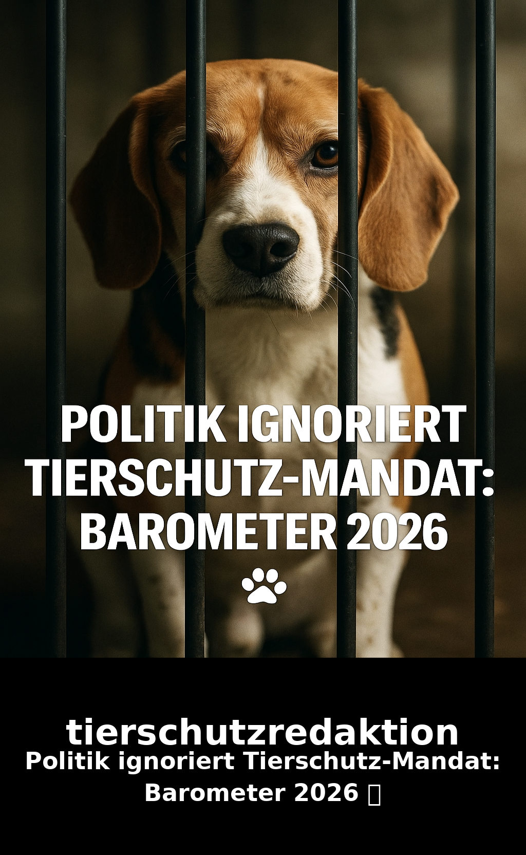 Politik ignoriert Tierschutz-Mandat: Barometer 2026