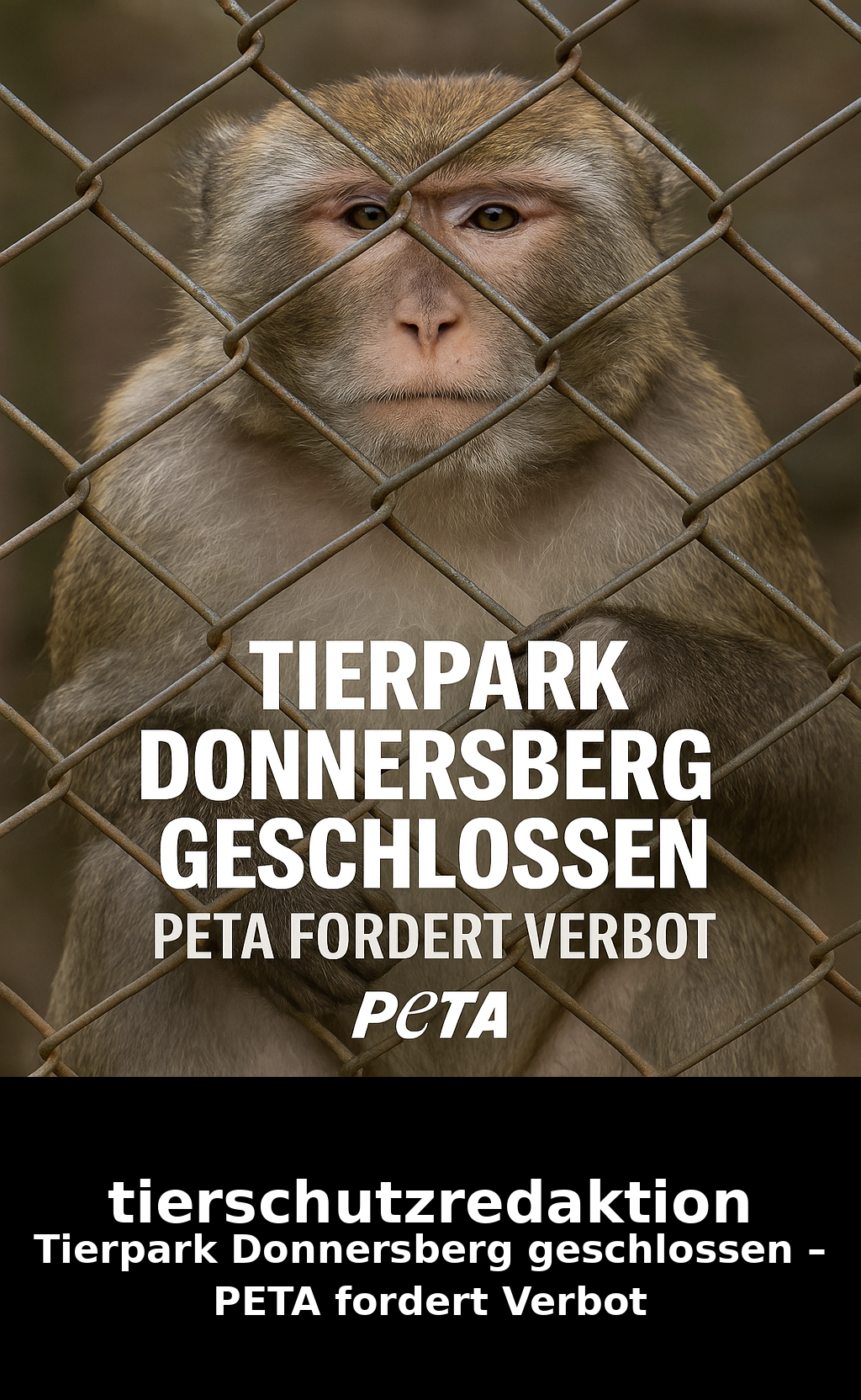 Tierpark Donnersberg geschlossen – PETA fordert Verbot