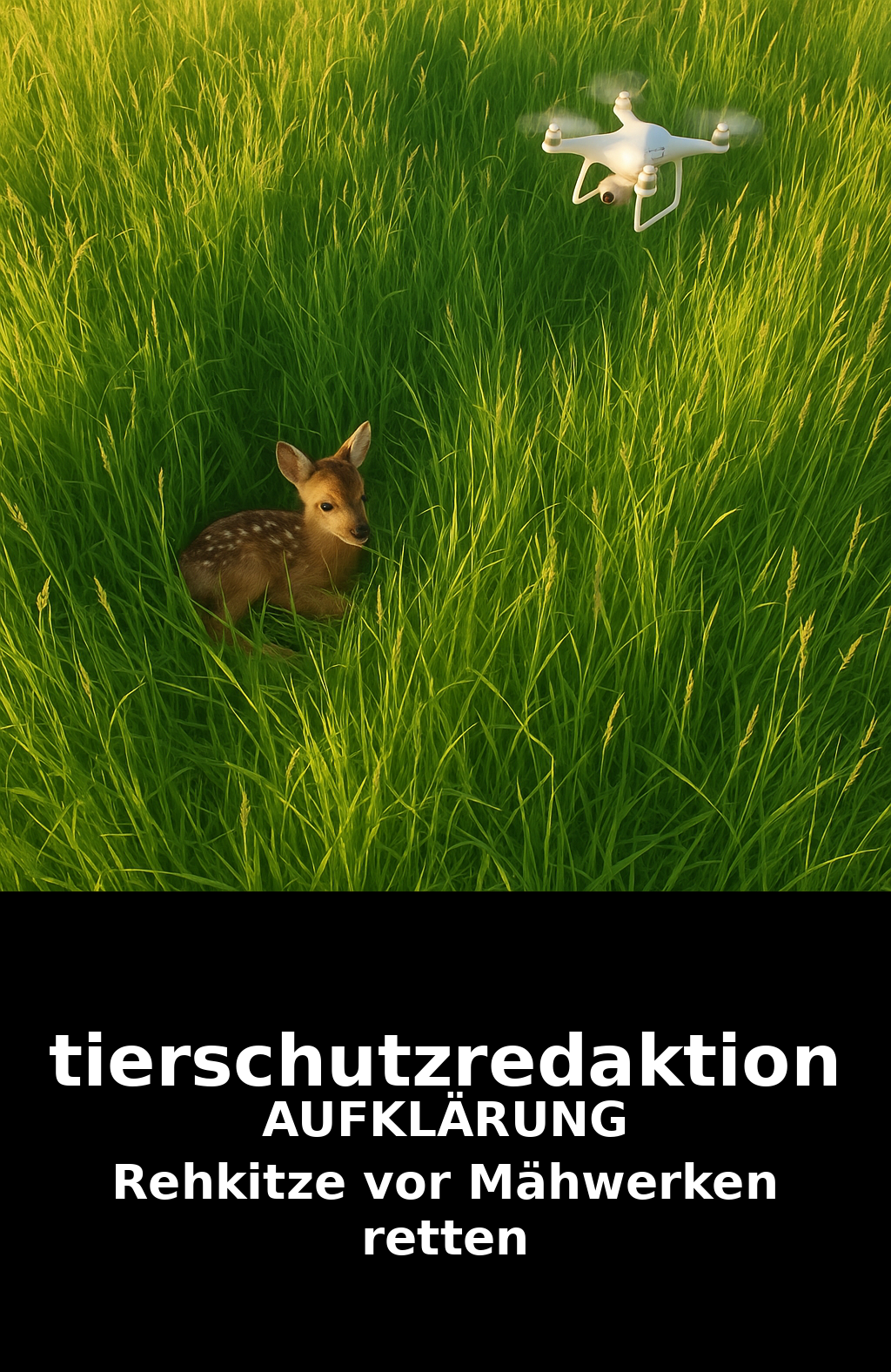 Rehkitze-Rettung durch Drohnen vor Mähwerken