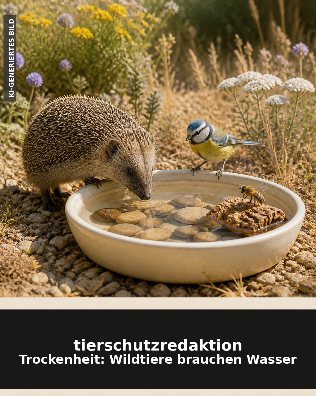 Trockenheit: Wildtiere brauchen Wasser